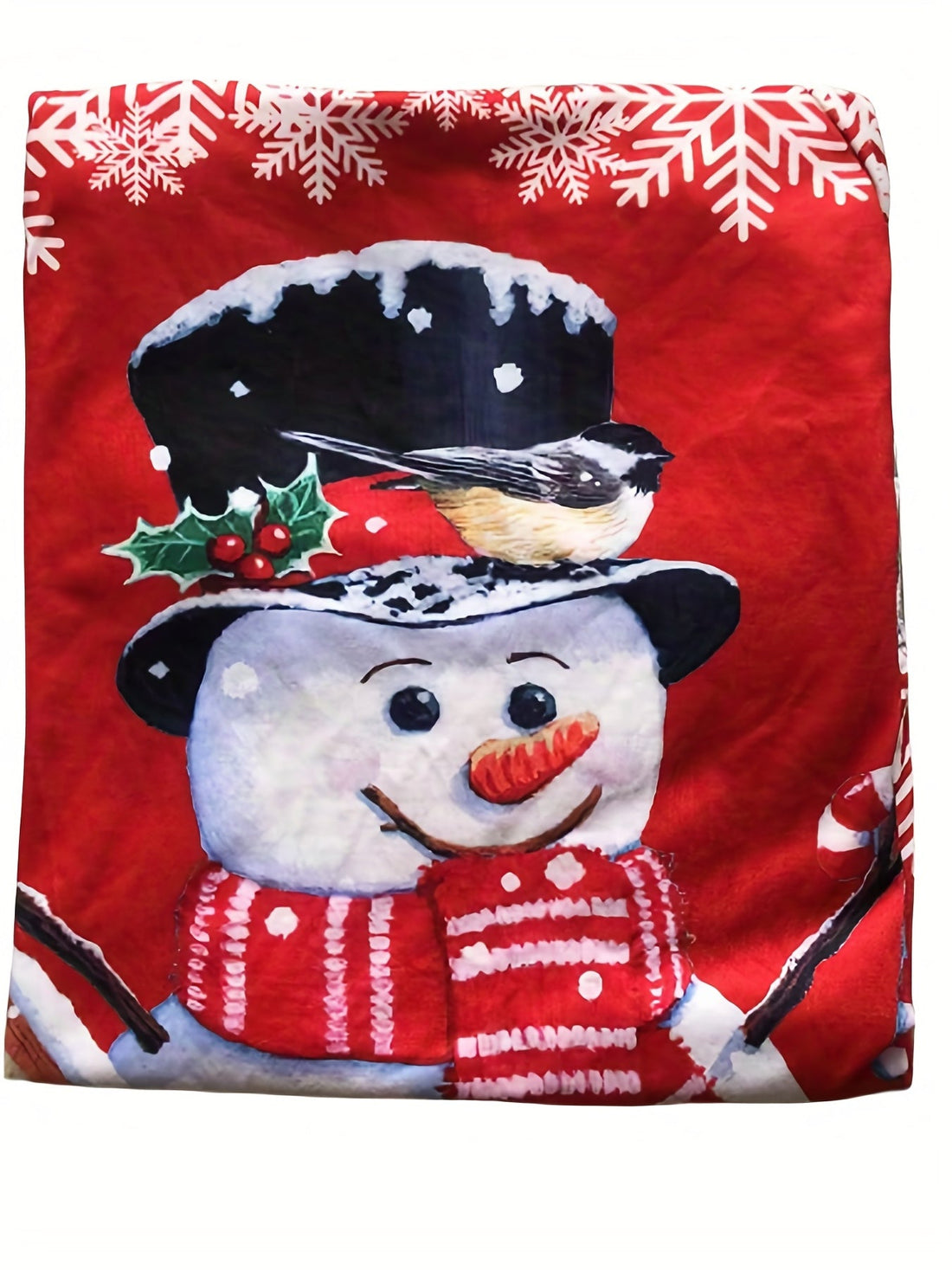 Snowman & Snowflake Print Sweatshirt, Casual Long Sleeve Crew Neck Sweatshirt