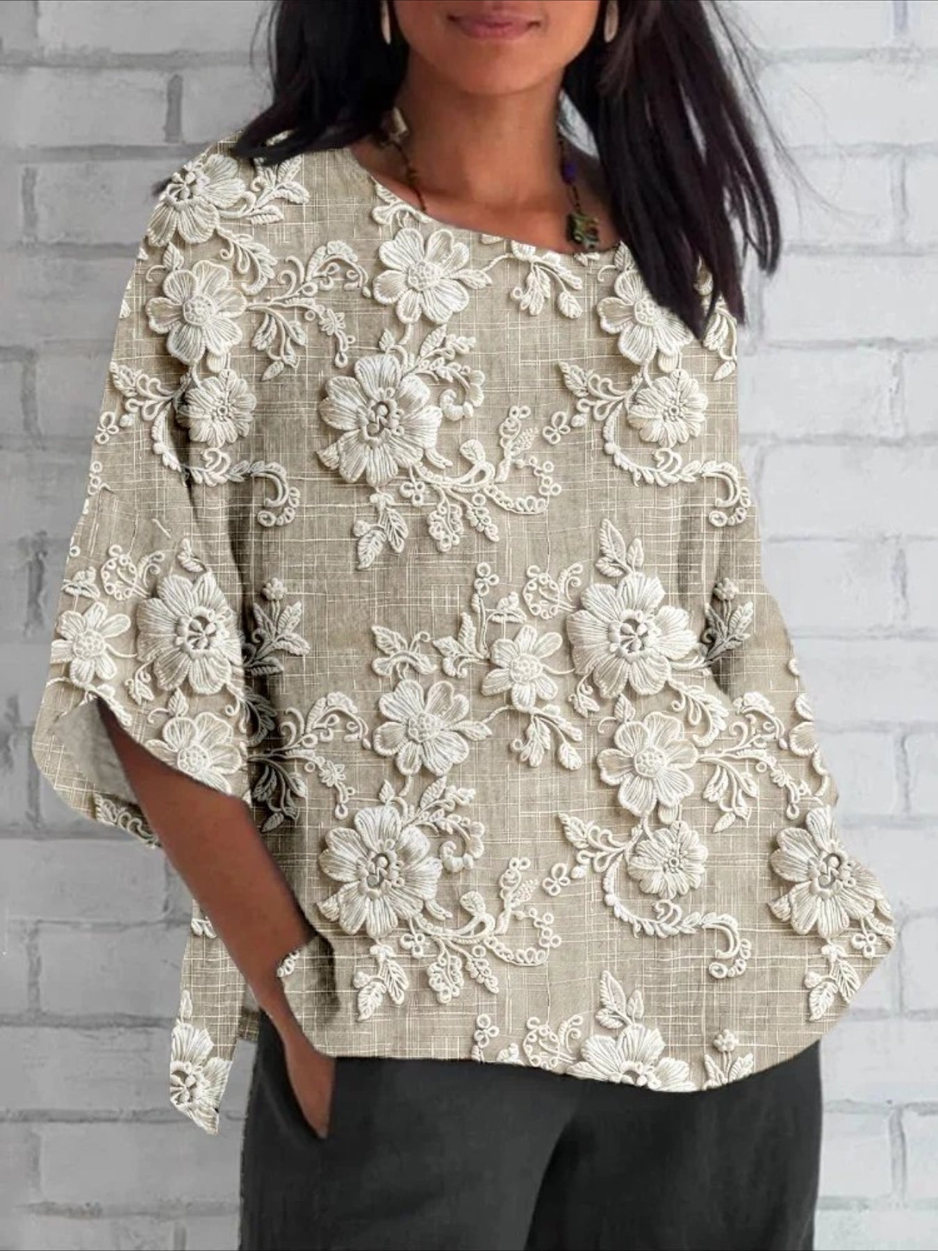 Floral Print Half Sleeve Casual Shirt