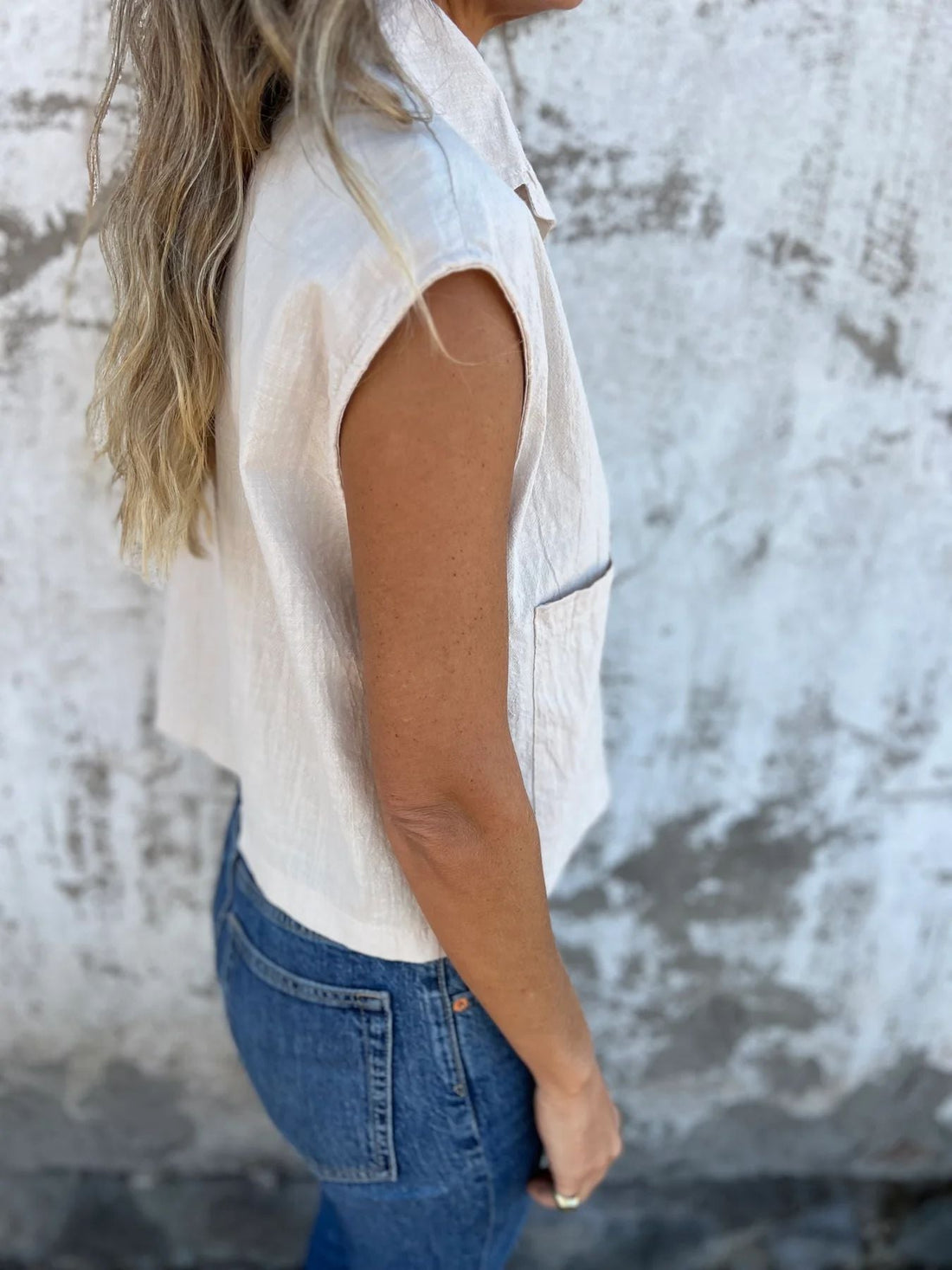 Lapel Short Sleeve Pocket Shirt