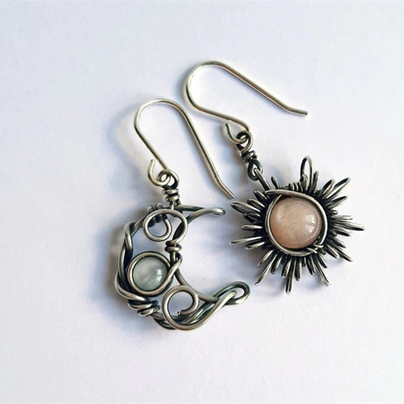 Vintage Sun Moon Earrings