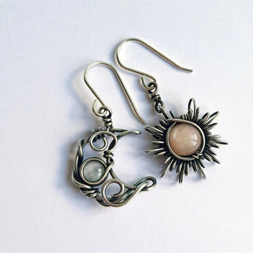 Vintage Sun Moon Earrings
