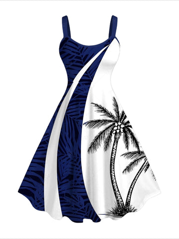 A-Line Sleeveless Knee-Length Tank Dress