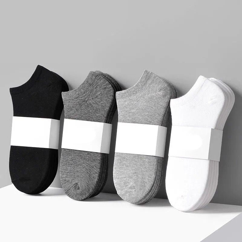 5/10/12 Pairs Comfy Ankle Socks, Solid Color Ankle Sock Pack