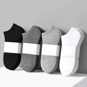 5/10/12 Pairs Comfy Ankle Socks, Solid Color Ankle Sock Pack
