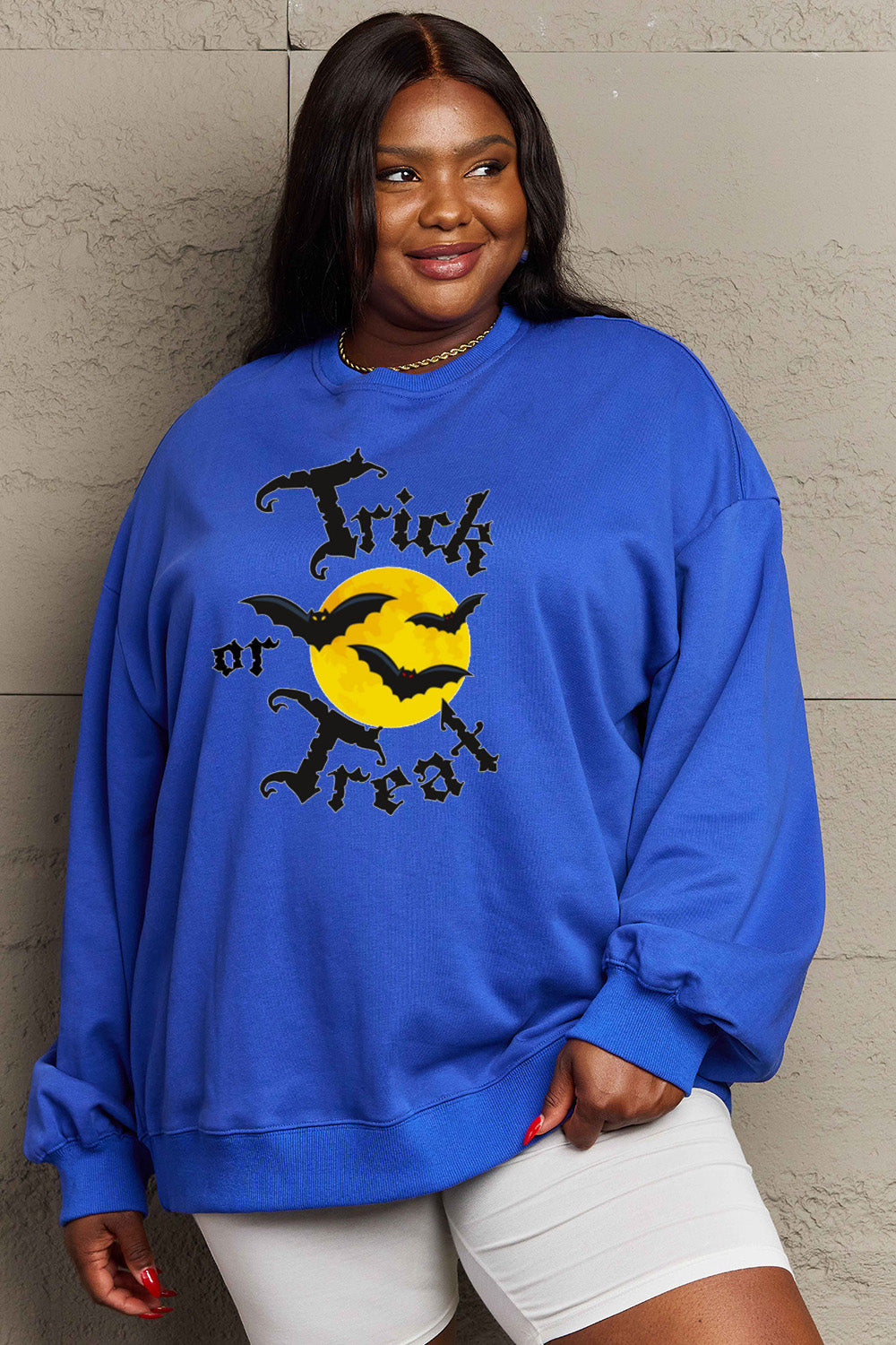 Simply Love Full Size TRICK OR TREAT Graphic Sweatshirt