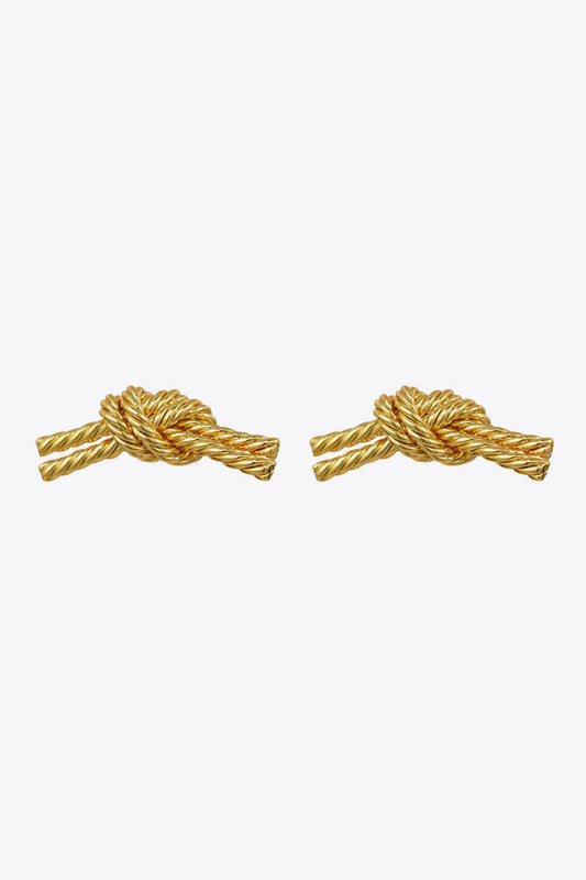 18K Gold Plated Twisted Earrings