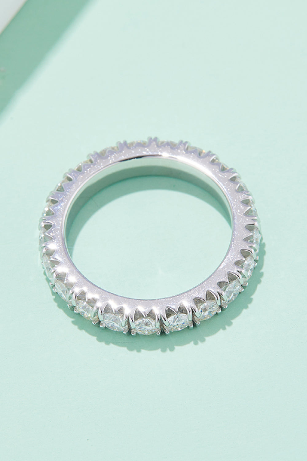 2.3 Carat Moissanite 925 Sterling Silver Eternity Ring