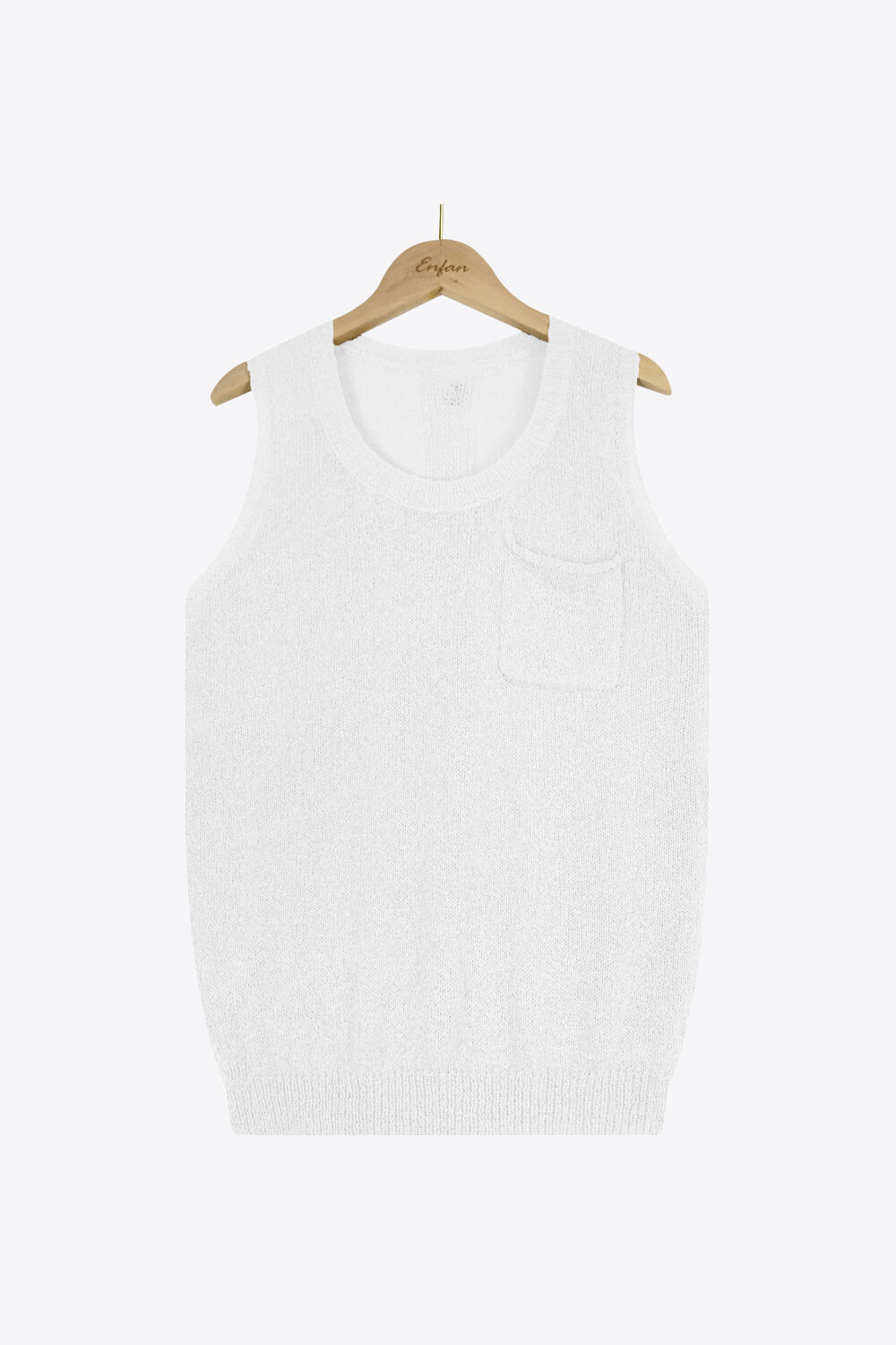 Buttoned Pocket Knit Tank