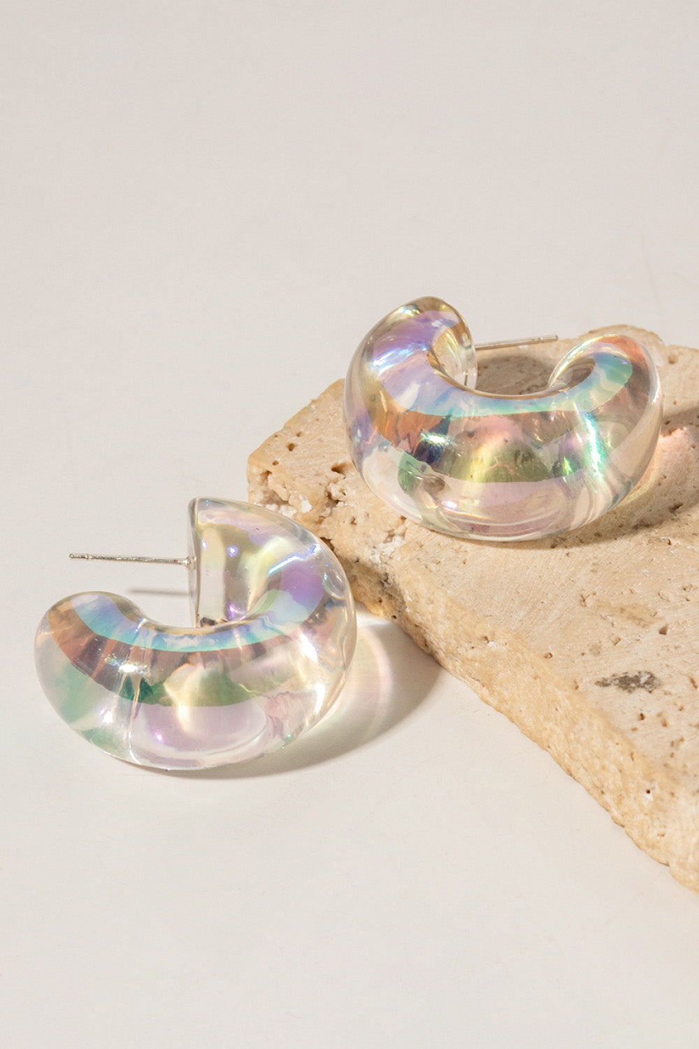 Resin C-Hoop Earrings