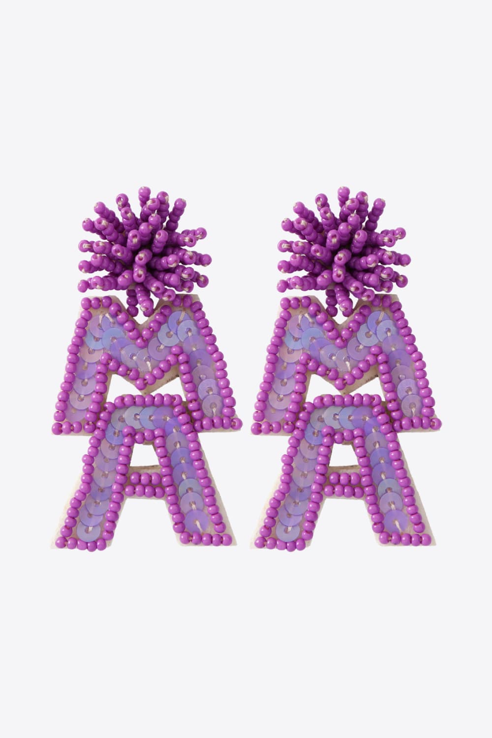 MAMA Beaded Dangle Earrings