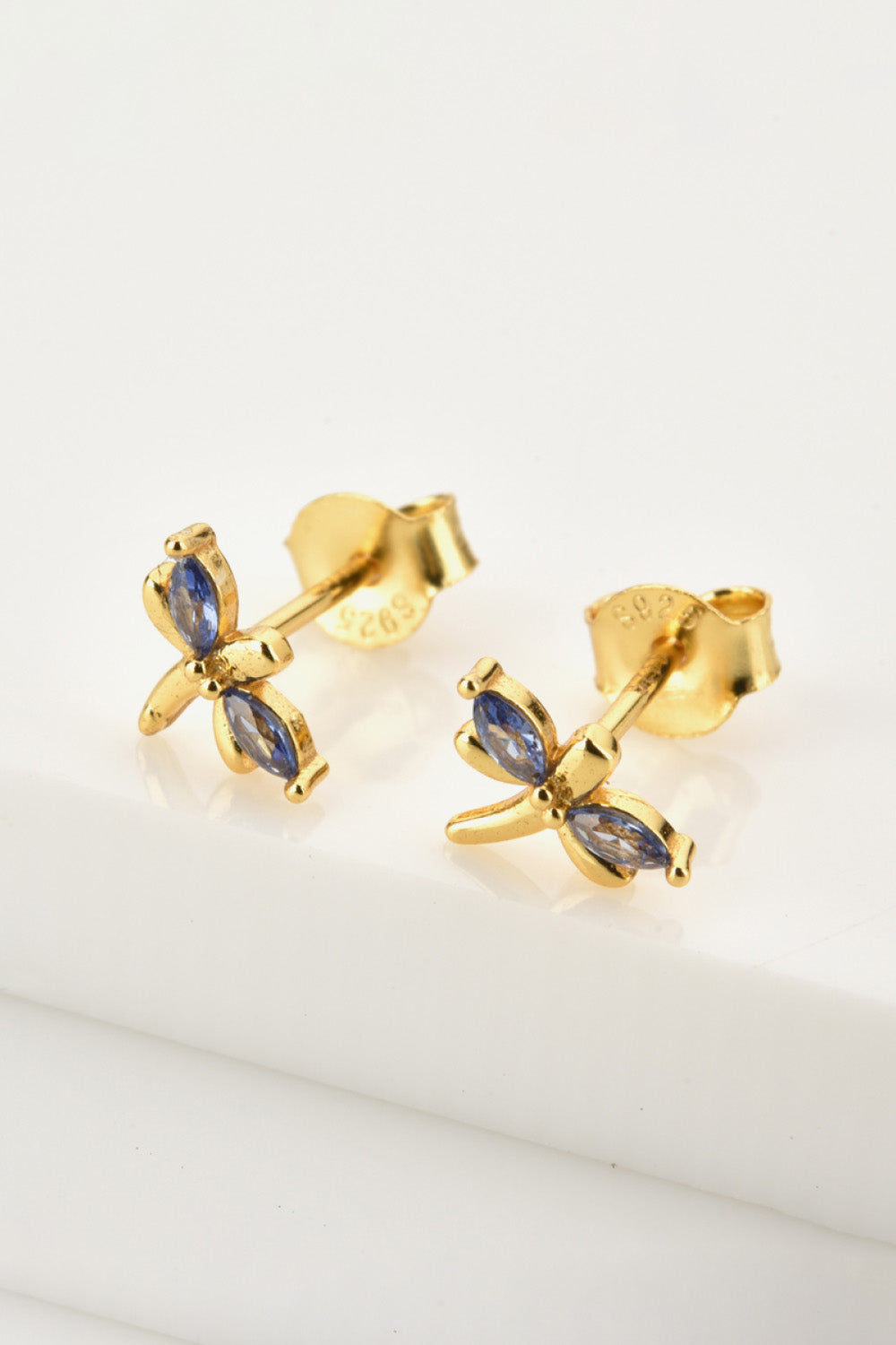 Tanzanite Dragonfly-Shaped Earrings