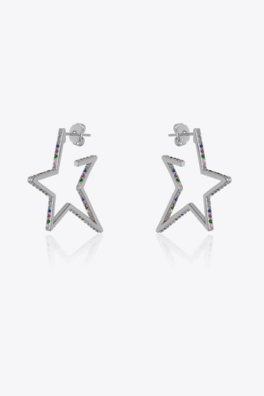 Zircon Star 925 Sterling Silver Earrings