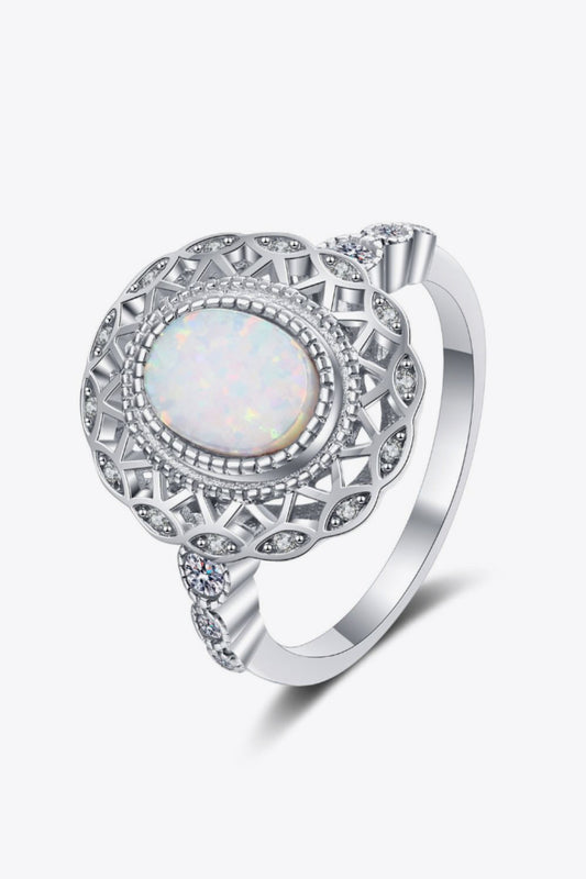 Feeling The Love 925 Sterling Silver Opal Ring