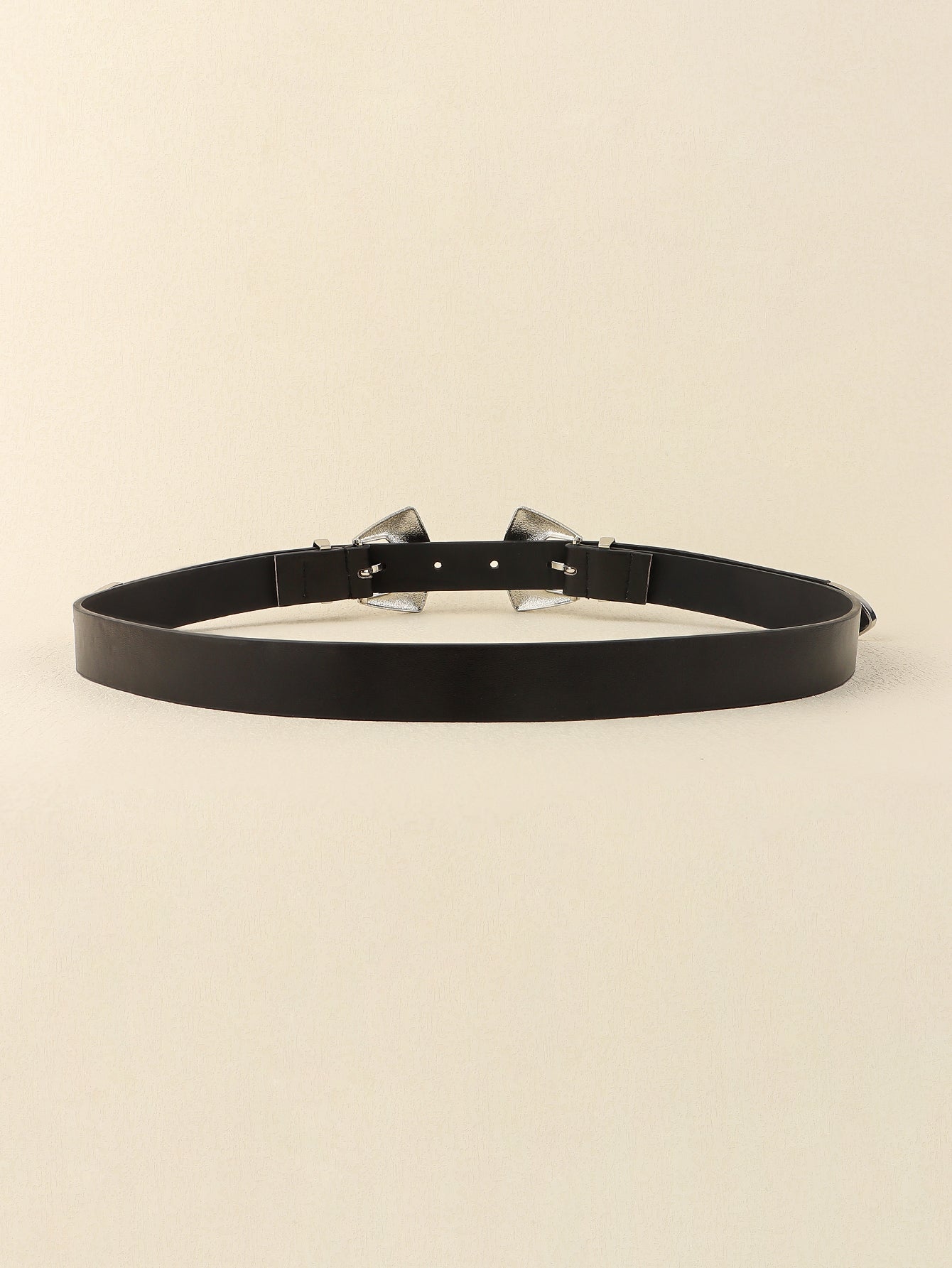 Double Buckle PU Leather Belt