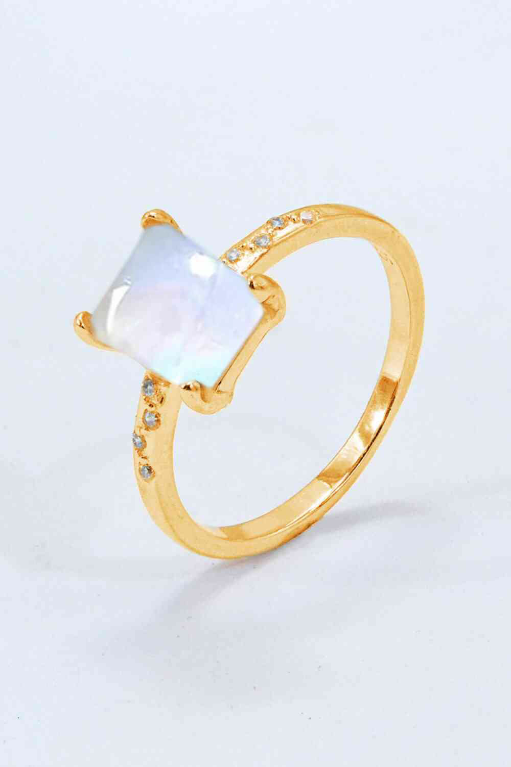 Square Moonstone Ring