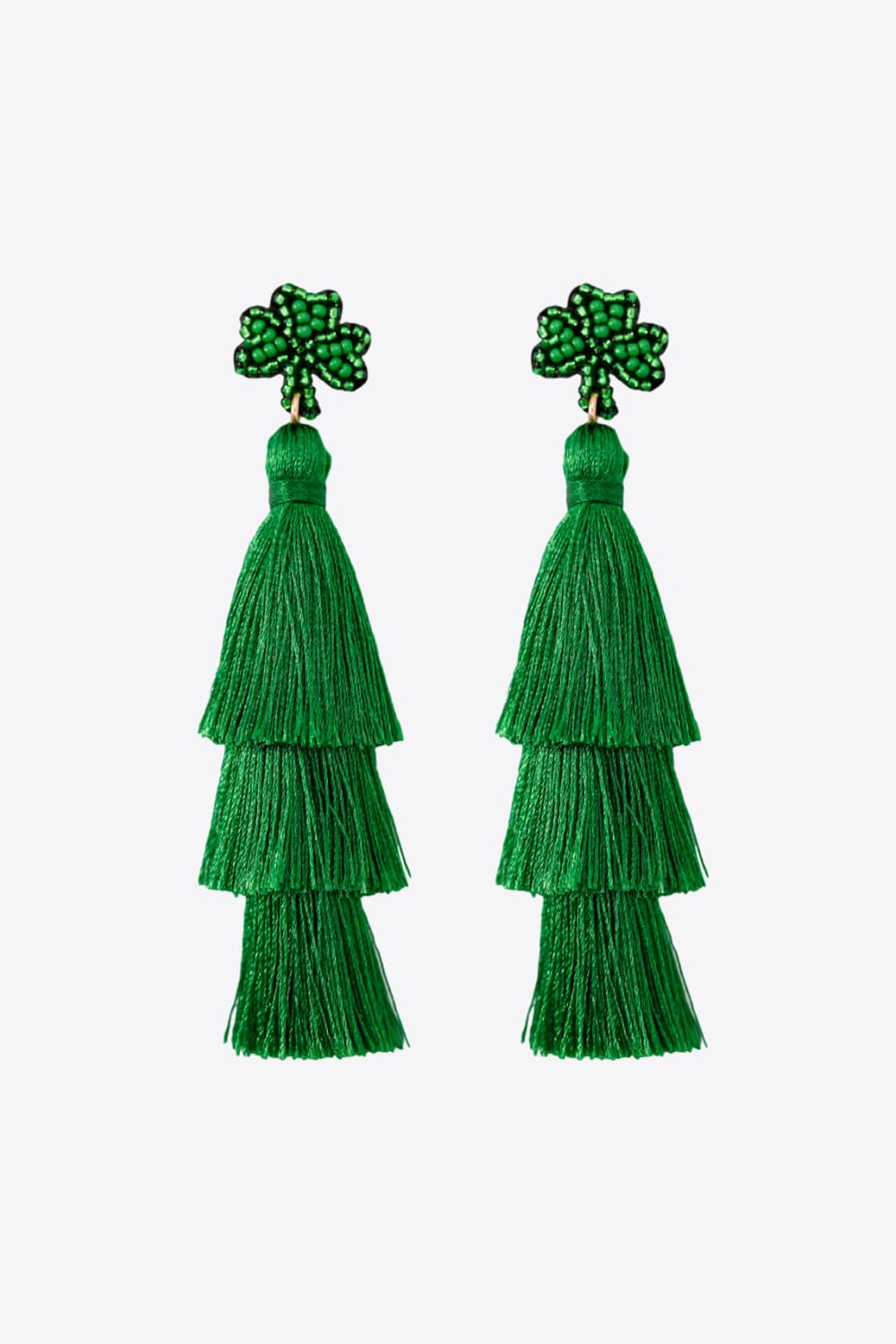 Shamrock Earrings with Tassel