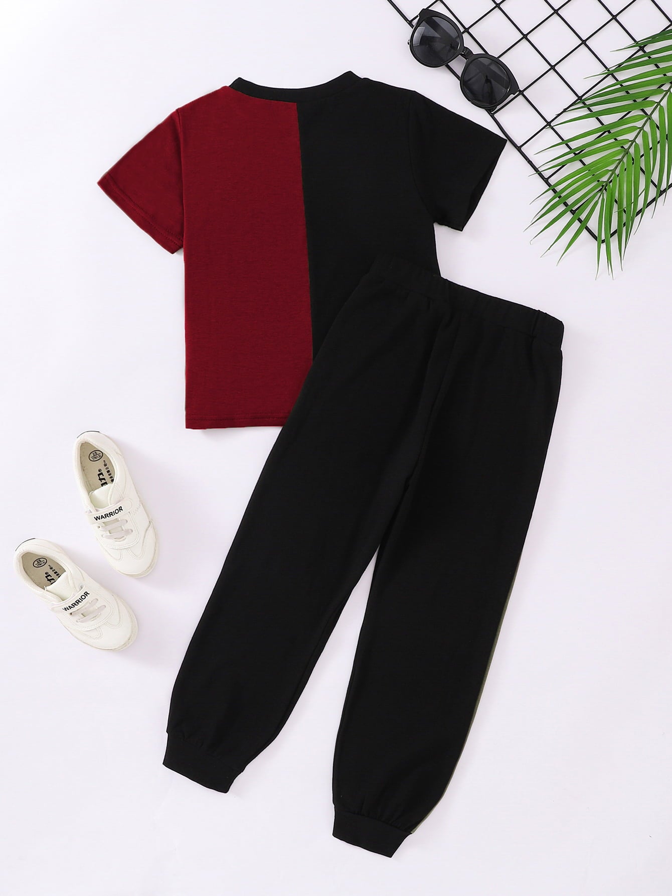 NICE Contrast Tee and Pants Set