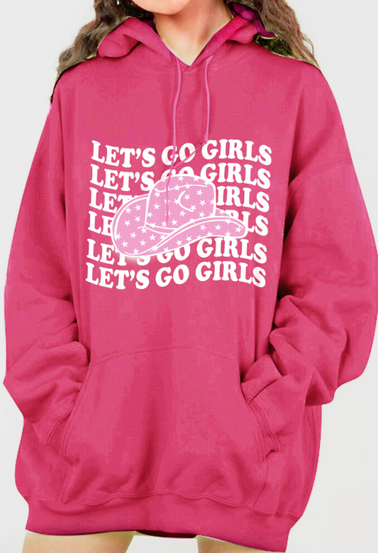 Simply Love Simply Love Full Size LET鈥橲 GO GIRLS Graphic Dropped Shoulder Hoodie