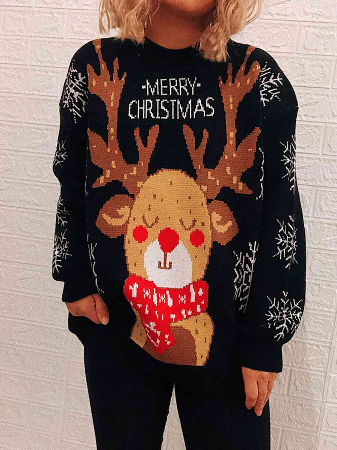 Christmas Element Long Sleeve Sweater