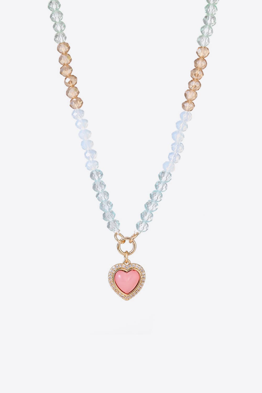 Heart Pendant Beaded Necklace