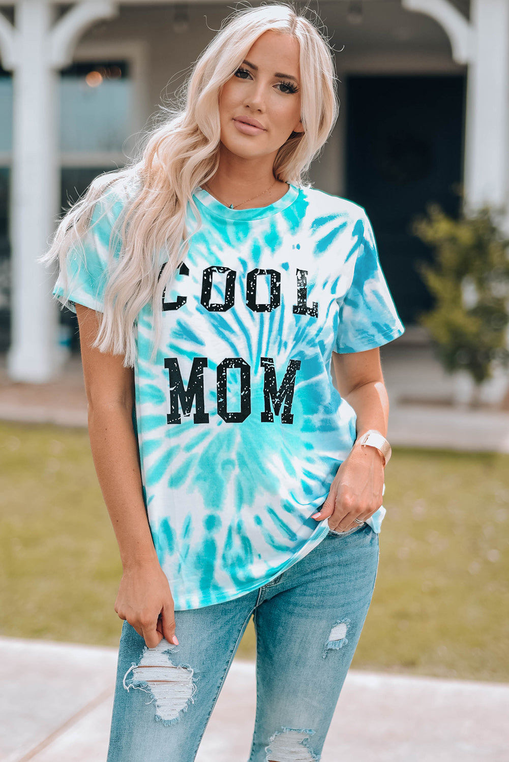 Tie-Dye COOL MOM Tee Shirt