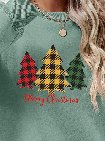 MERRY CHRISTMAS Dropped Shoulder Sweatshirt