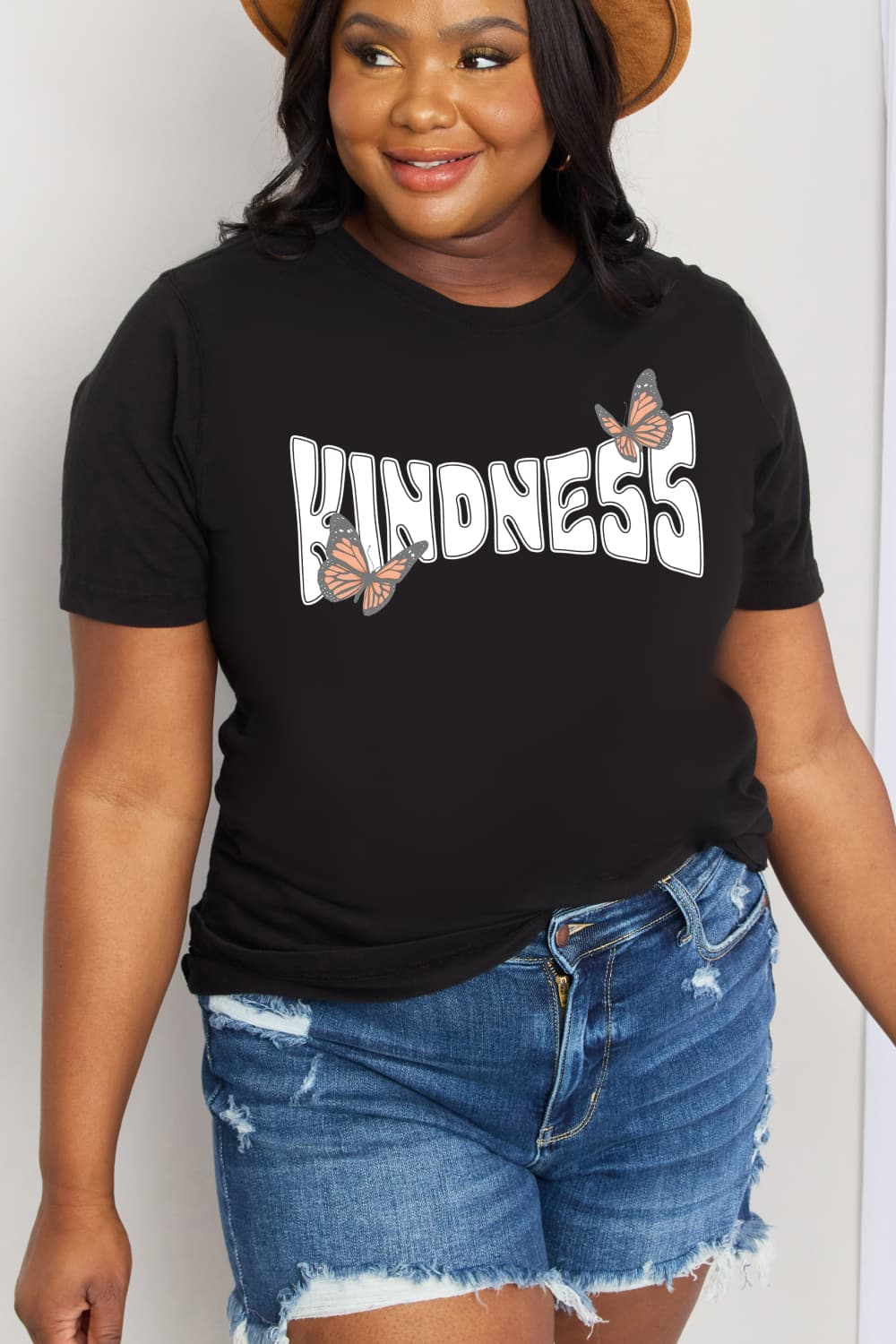 Simply Love Full Size KINDNESS Butterfly Graphic Cotton Tee