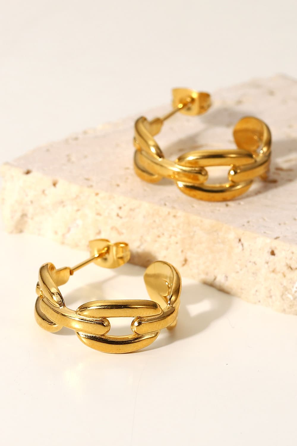 Stainless Steel C-Hoop Earrings