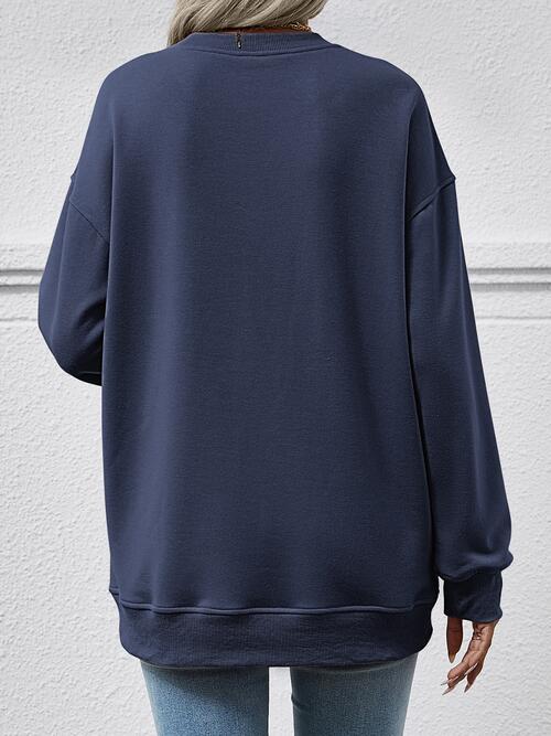 Round Neck Long Sleeve Sweatshirt