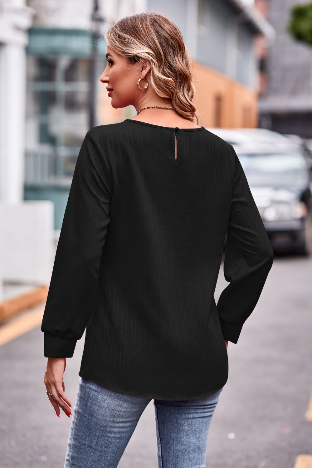 Round Neck Long Sleeve Tee