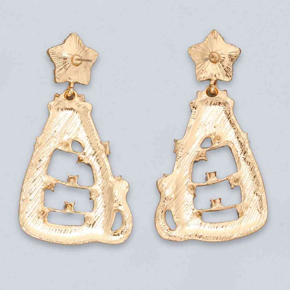 Rhinestone Alloy Cat Earrings