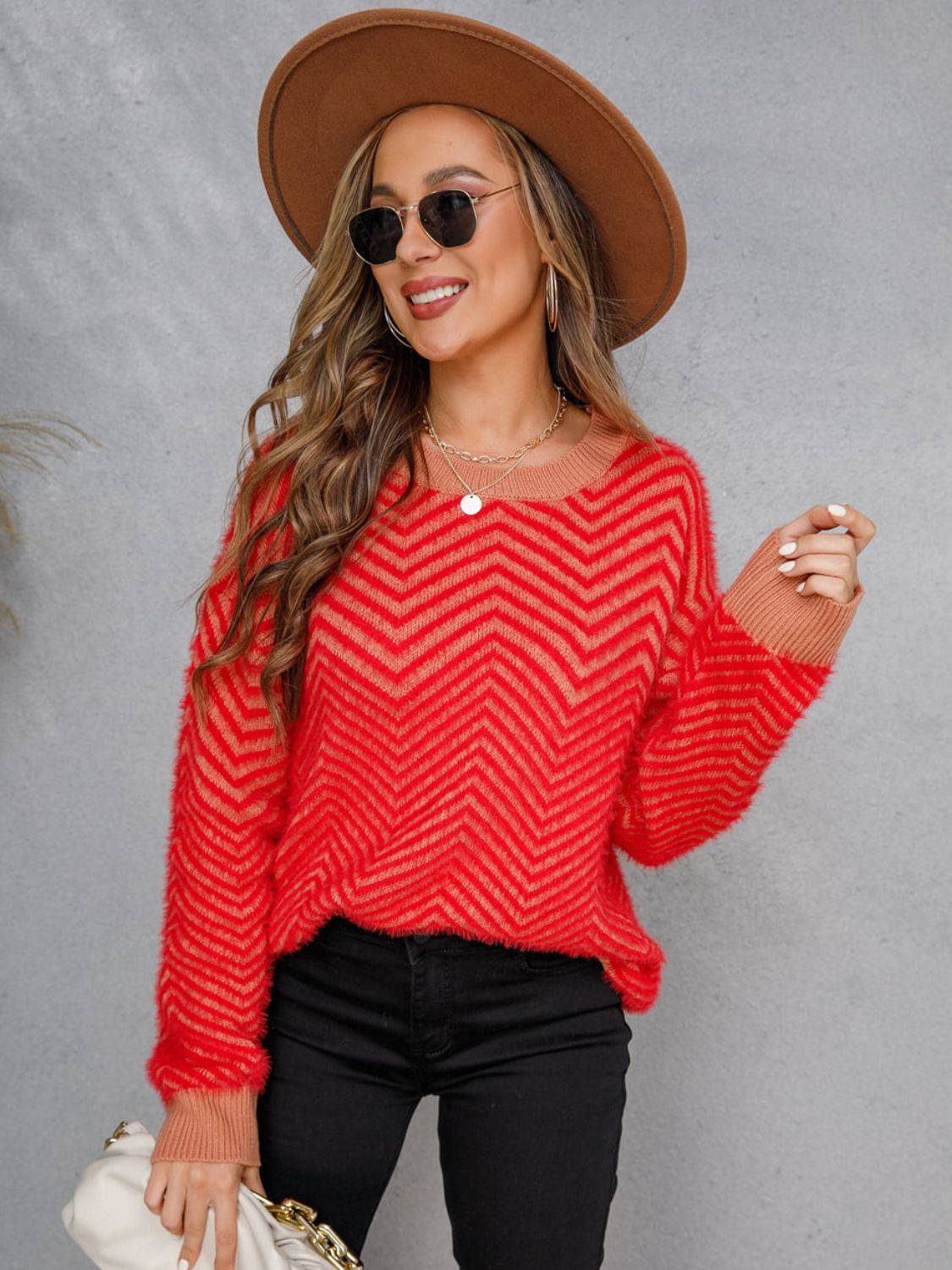 Round Neck Long Sleeve Sweater