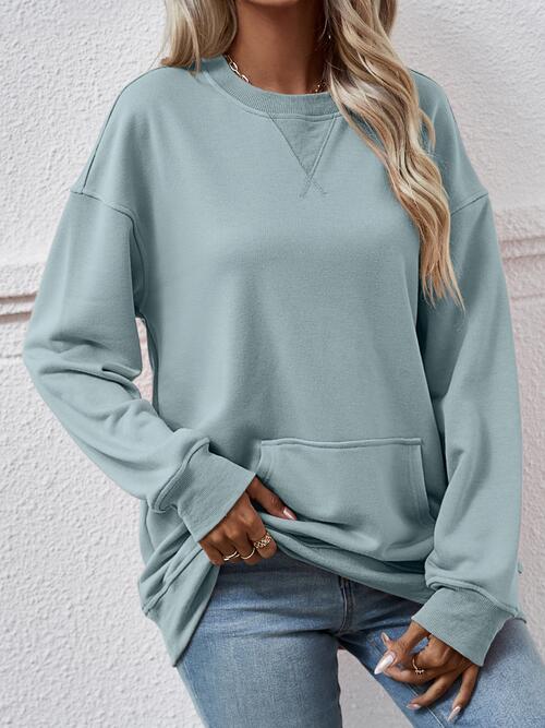 Round Neck Long Sleeve Sweatshirt