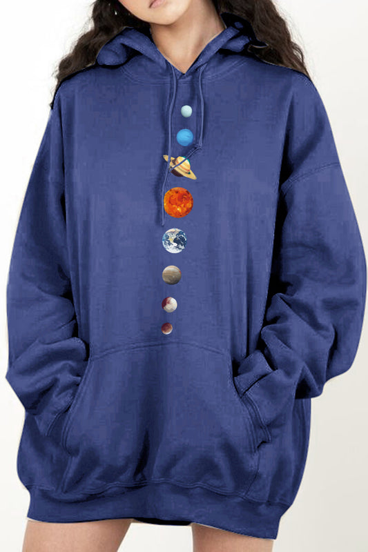 Simply Love Simply Love Full Size Dropped Shoulder Solar System Graphic Hoodie