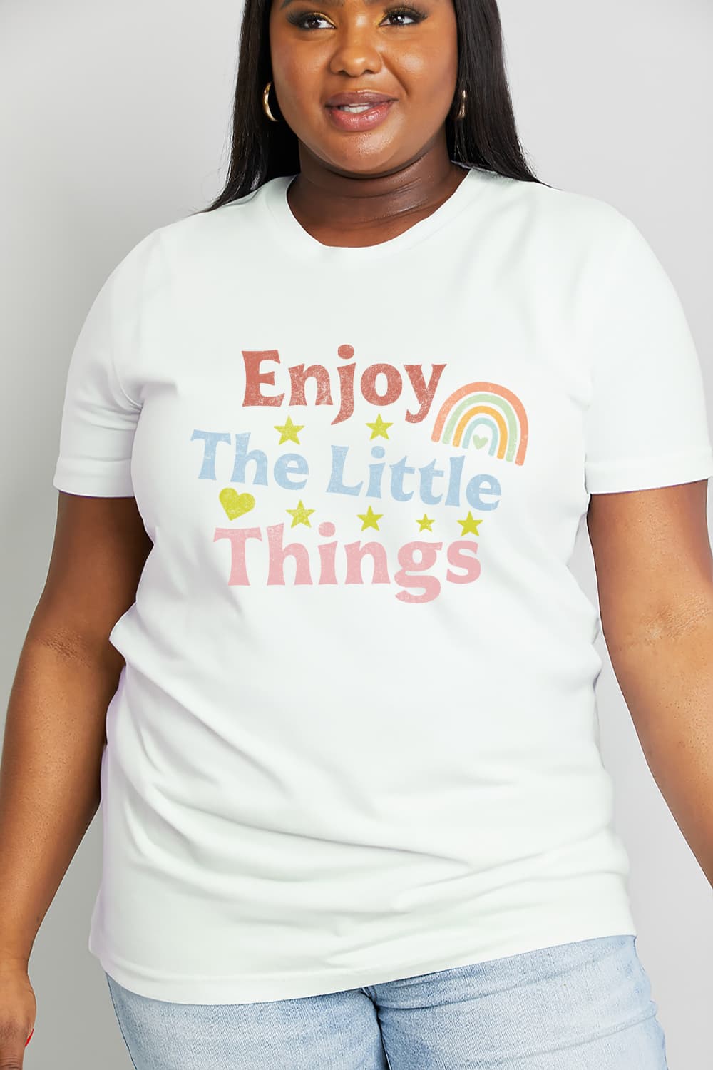 Simply Love Full Size ENJOY THE LITTLE THINGS Graphic Cotton Tee