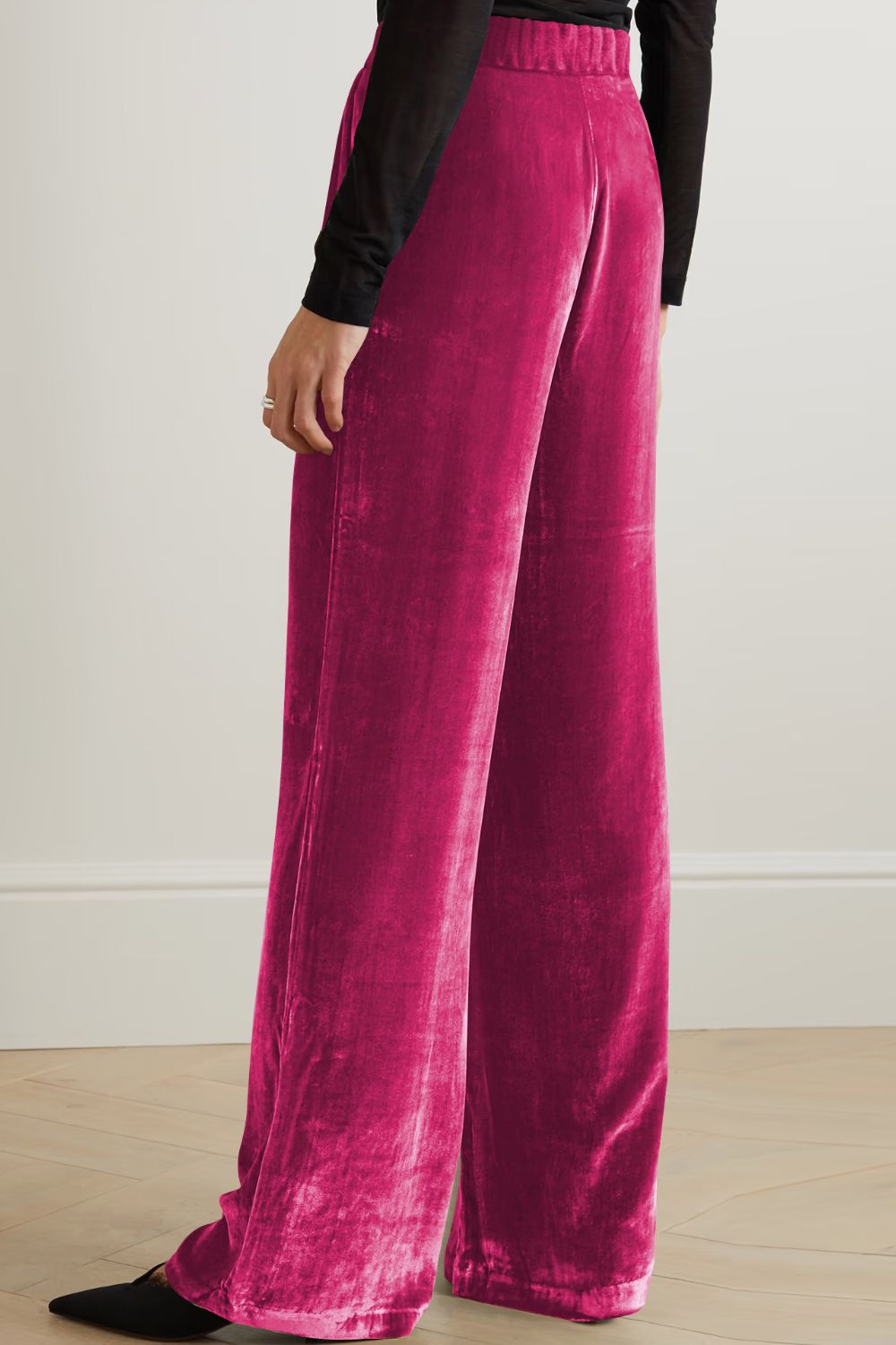 Loose Fit High Waist Long Pants with Pockets