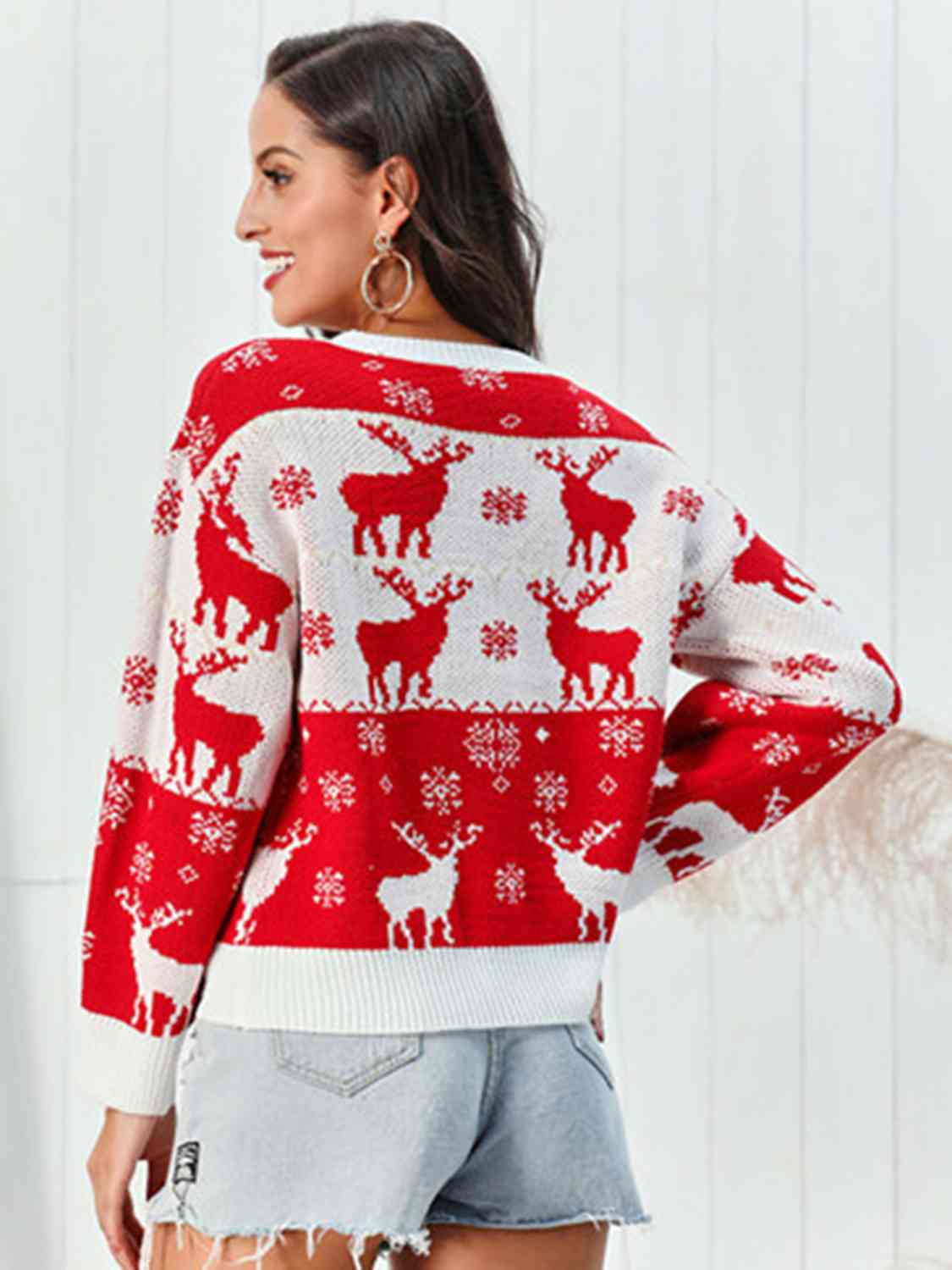 Reindeer Round Neck Sweater