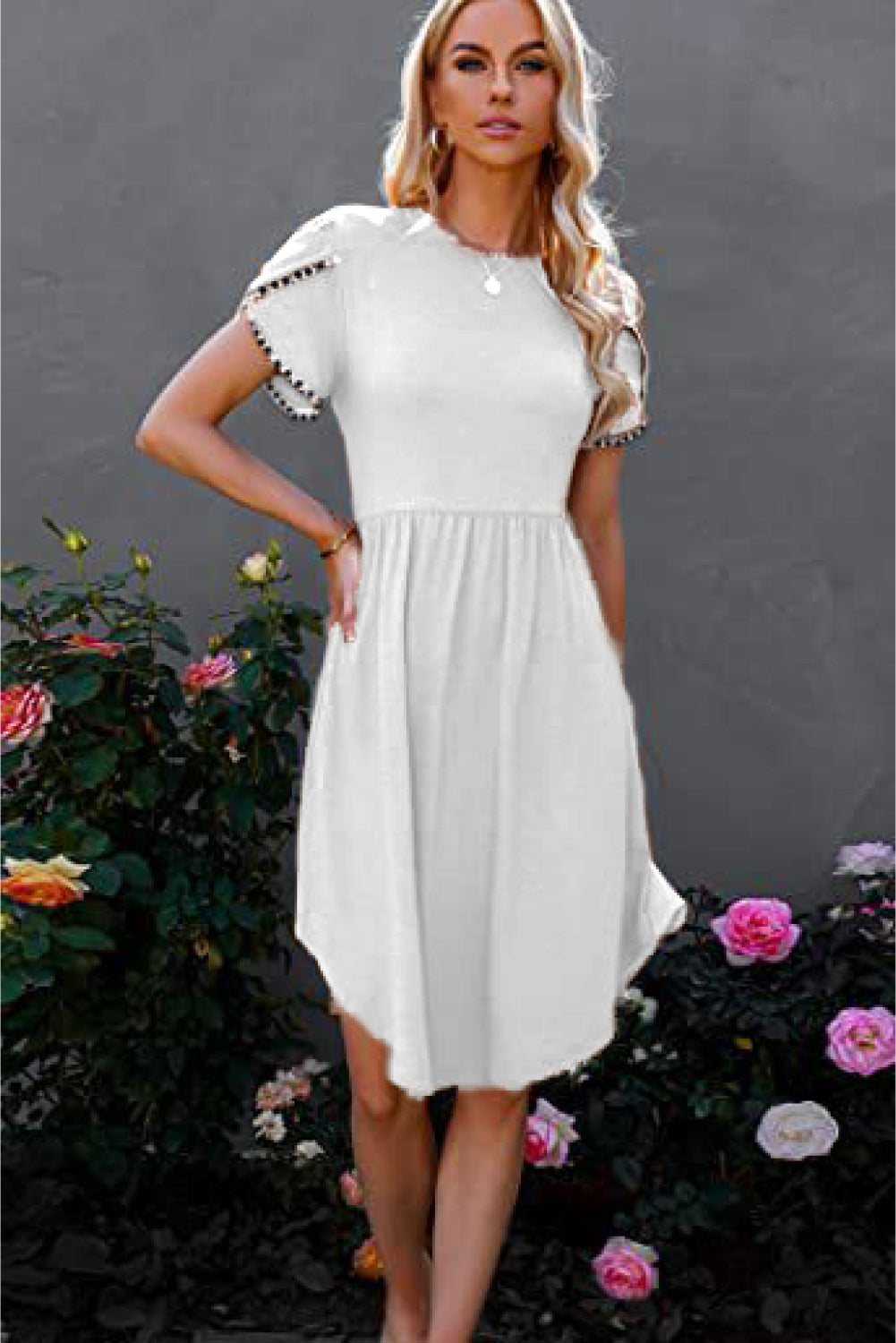 Round Neck Short Sleeve Dress