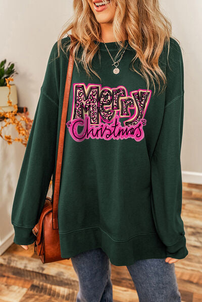 MERRY CHRISTMAS Round Neck Sweatshirt