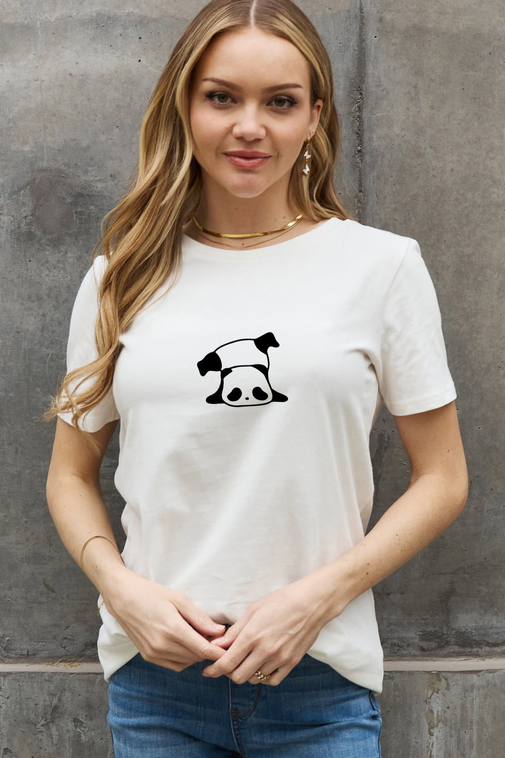 Simply Love Full Size Panda Graphic Cotton Tee