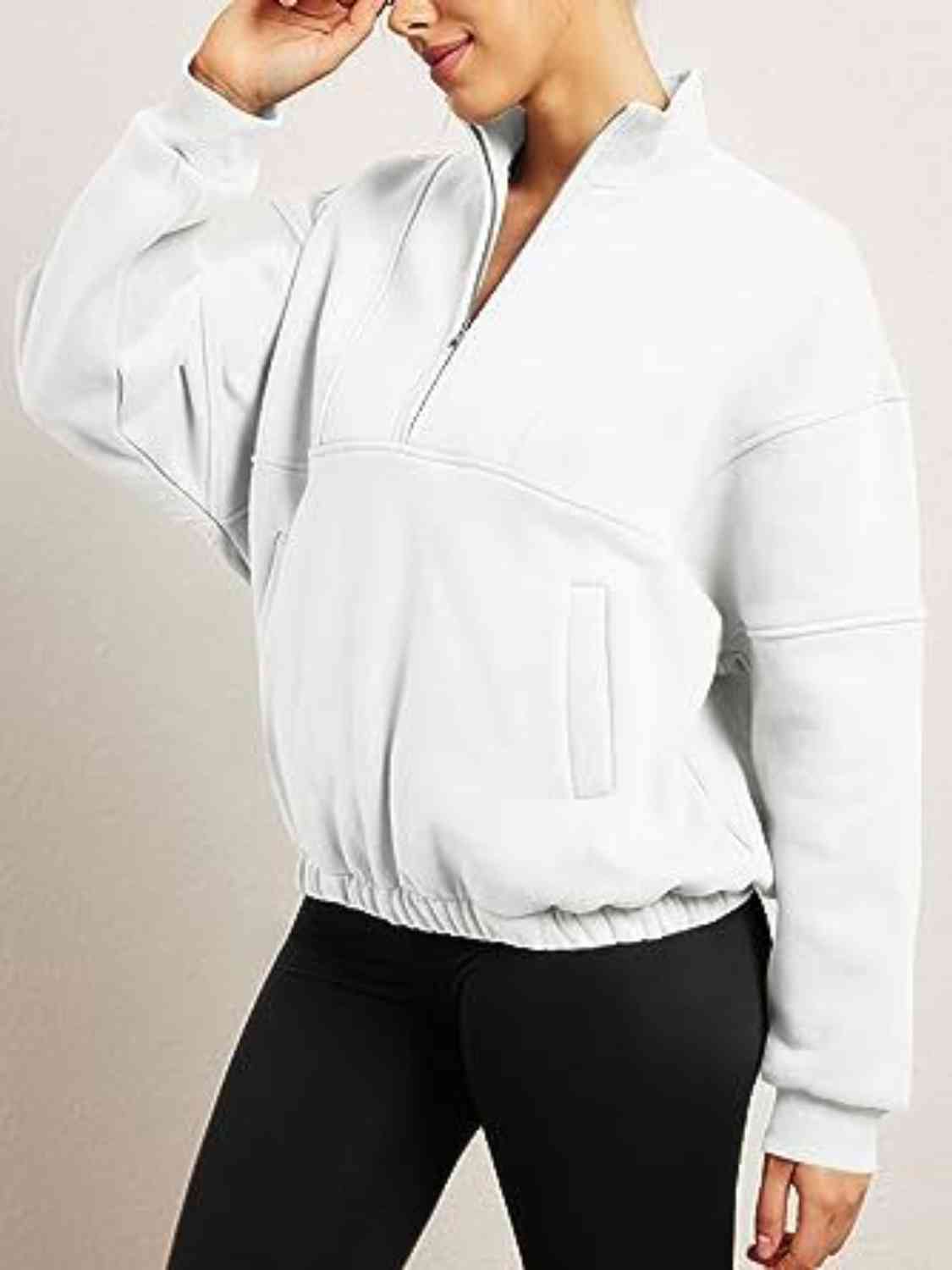 Half-Zip Long Sleeve Sweatshirt