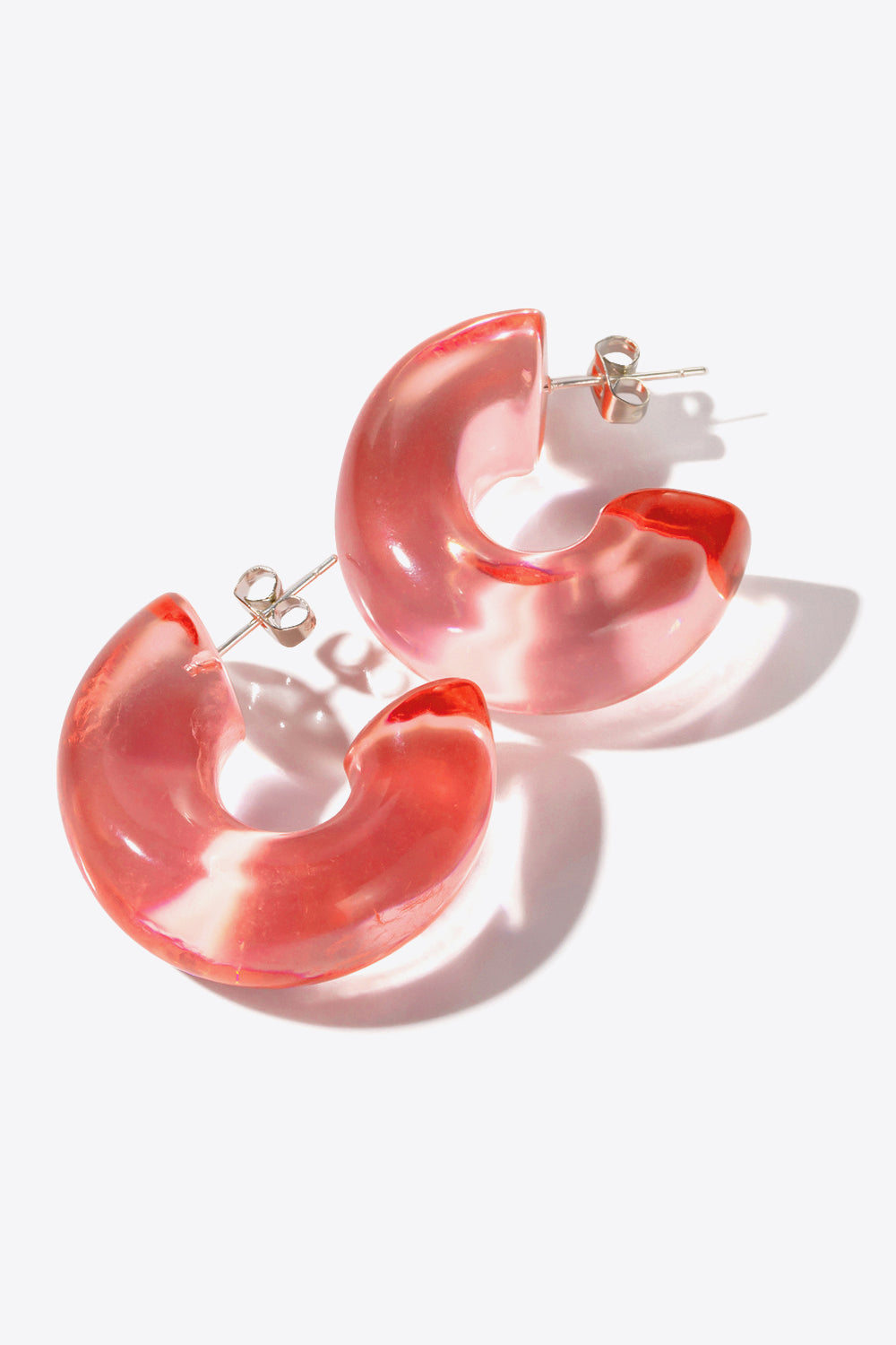 Resin C-Hoop Earrings