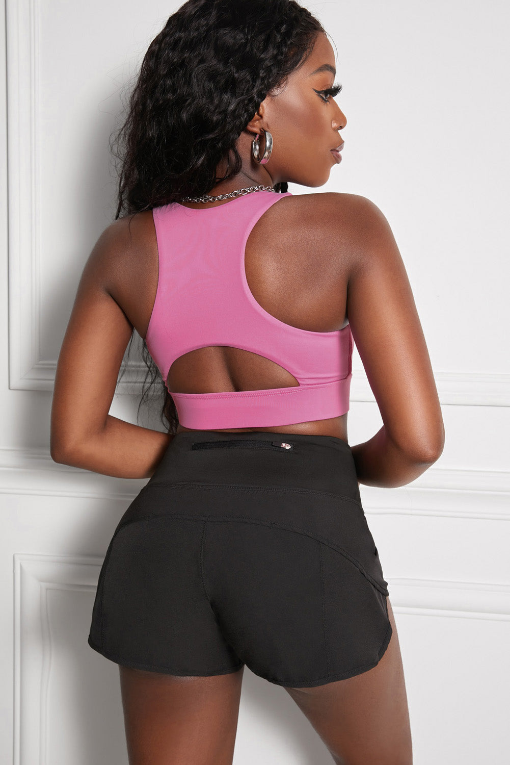 Cutout Racerback Sports Bra