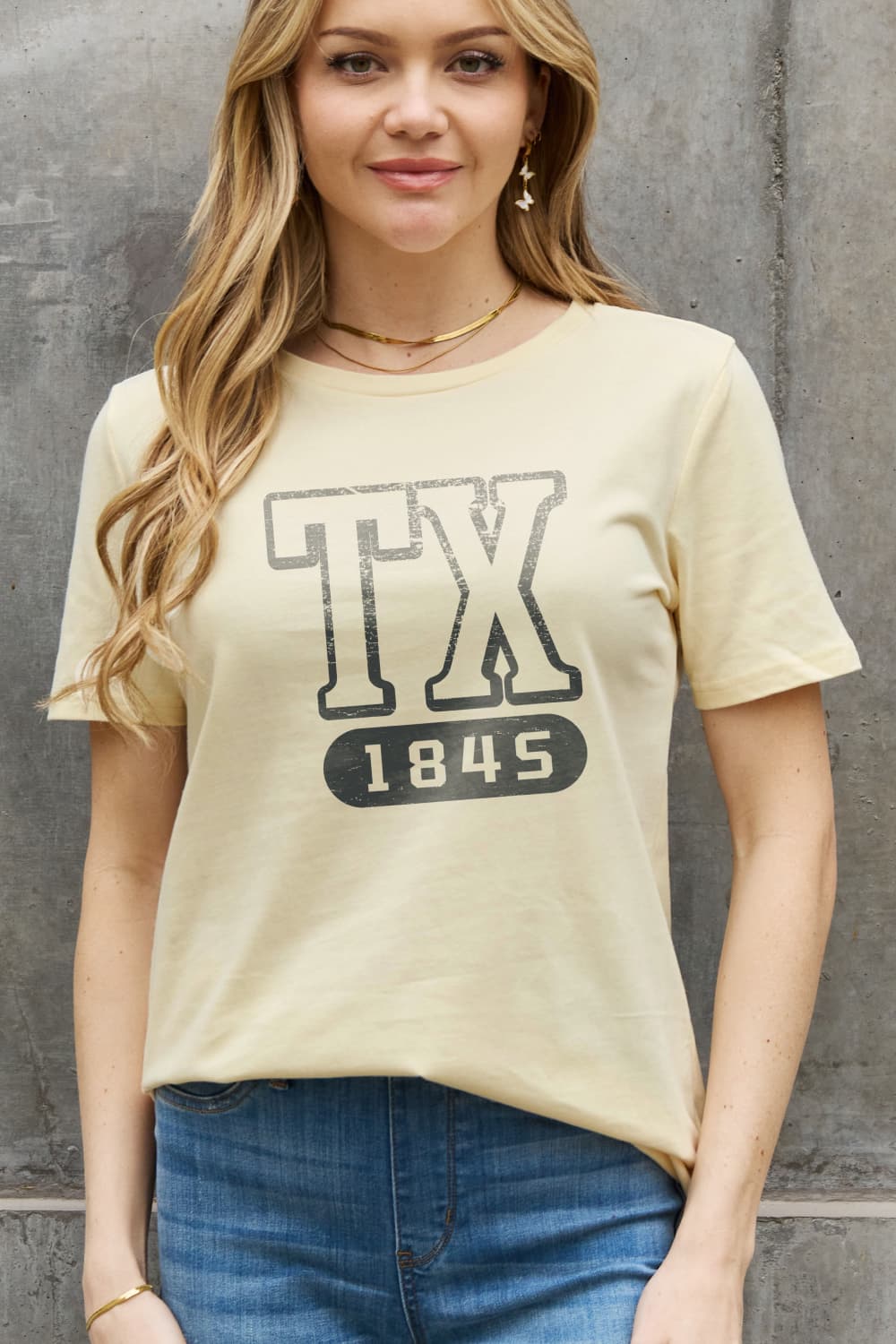 Simply Love Full Size TX 1845 Graphic Cotton Tee