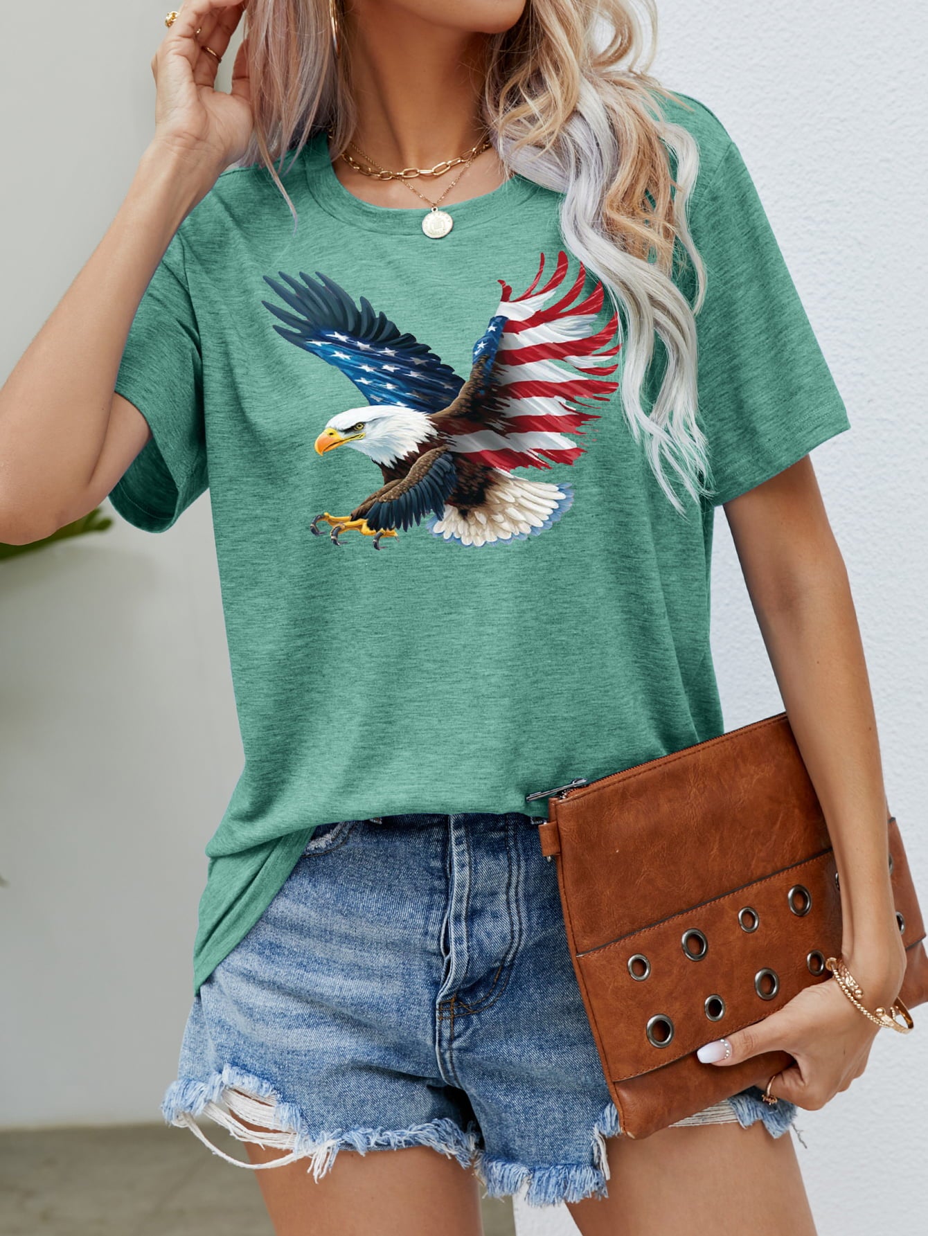 US Flag Eagle Graphic Tee